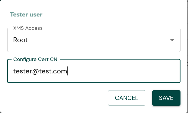 Configure user common name.