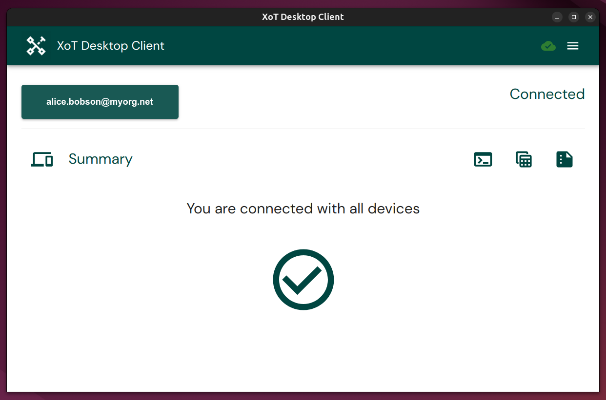 The XoT-Desktop Client GUI